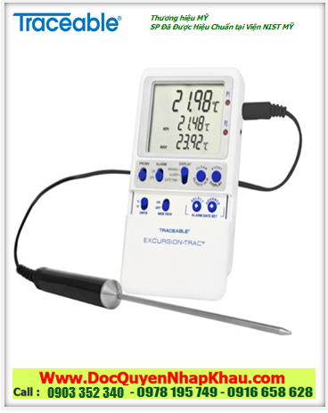 Nhiệt kế –50.00 đến 70.00°C, 6435 Excursion-Trac™ Traceable® Datalogger Thermometer